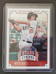 2015 USA Stars & Stripes #76 Mitchell Hansen RC DODGERS Longevity card NM/MT