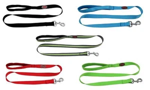 Nylon Dog Lead With Neoprene Comfort Handle 1.2m Black Blue Green Red - Picture 1 of 6