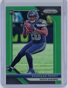 RASHAAD PENNY 2018 Panini Prizm GREEN Rookie RC #210 Seahawks Eagles - Picture 1 of 1