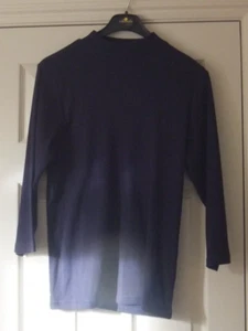 COTTON TRADERS TOP 100% BAUMWOLLE GRÖSSE 14 MARINE 3/4 ARM - Bild 1 von 4