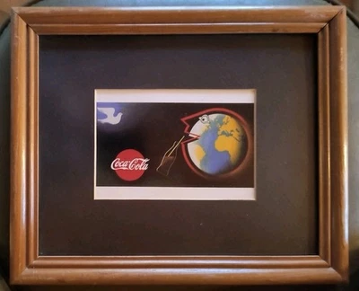 World Peace Postcard By Jean Carlu Coke 1950s (Coca-Cola, 1996) Framed Bordered - Image 1 of 2