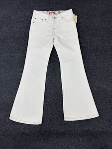 Unionbay Pants Girls 10 Flare Leg Stretch Adjustable Waistband Pockets white NWT - Picture 1 of 5