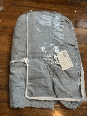 FUNDA NÓRDICA CON FLECOS DE LINO BELGA GRANERO DE CERÁMICA, COMPLETA/REINA ~ CHAMBRAY Foto 1 de 2