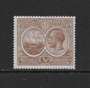 BERMUDA SCOTT 55 MH F/VF - 1920 1/4p BROWN ISSUE - KING GEORGE V - Picture 1 of 2