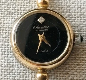 Vintage Chevalier Incabloc 17 jewels Ladies Gold Tone Watch / Small Wrist - Picture 1 of 11