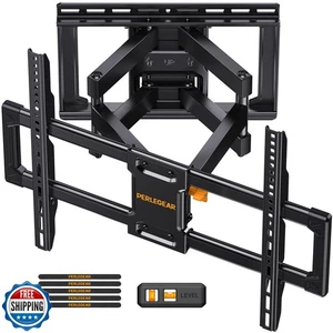 Perlegear UL Listed Full Motion TV Wall Mount for 42-85 inch TVs up to 132 lb - Picture 1 of 5