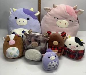 Kuh & Elch Squishmallow Menge 7 - Ton, Griella, Bubba, Alfred, Connor Neu mit Etikett - Bild 1 von 9