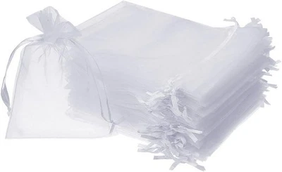 Boshen 100/200 PIEZAS Organza Regalo Caramelos Bolsas Transparentes Malla Joyería Bolsas Cordón  Foto 1 de 4