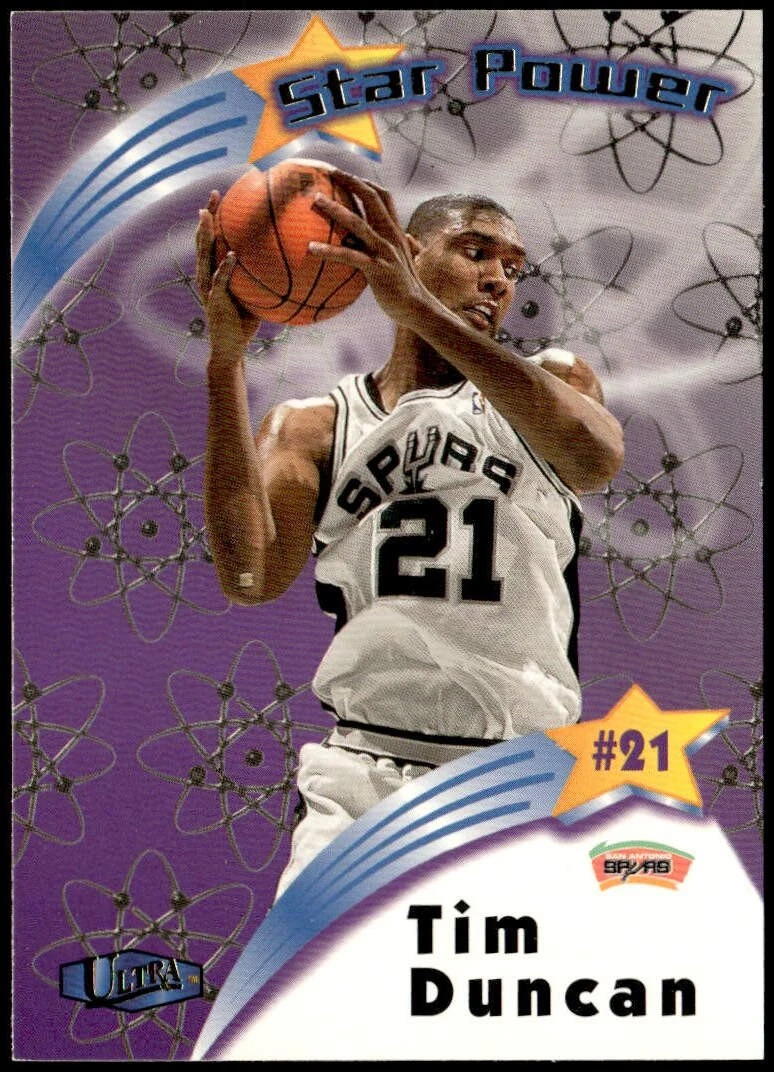 Fleer Tim Duncan Basketball 1997-98 Season Sports Trading Cards