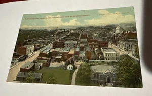 Fremont Nebraska Postcard Business Section Looking South Waterworks Chimney 1910 - Picture 1 of 2