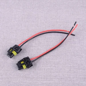 2x Wire Pigtail Female P H10 9145 Fog Light Harness Bulb Connector Plug aq - Picture 1 of 4