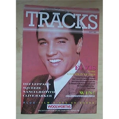 ELVIS PRESLEY TRACKS MAGAZINE SEPT 1987 ELVIS COLOUR COVER UK - Image 1 of 2