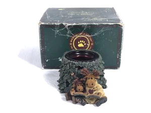 Boyds Bears Maynard & Melvin Tales of the North Candle Holder Figurine In Box - Picture 1 of 11