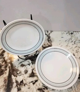 2 Vintage Corelle FOLK STITCH Brot & Butter Teller Salat Wüste Teller 6,75" - Bild 1 von 3