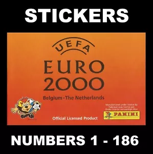 Pegatinas Panini Euro 2000 #1-186 (espalda negra) versión Reino Unido - Imagen 1 de 3