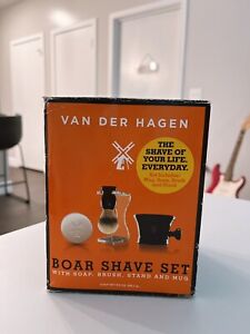VAN DER HAGEN Boar Shave Set with Soap, Brush, Stand and Mug