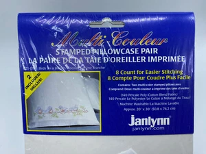 Janlynn Stamped Cross Stitch Pillowcase Pair SEALED-Birds On A Branch, 021-0171 - Picture 1 of 5
