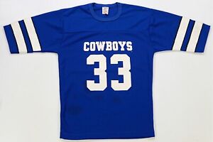 Rare VTG RAWLINGS Tony Dorsett Dallas Cowboys Shirsey Jersey T Shirt 80s YTH XL