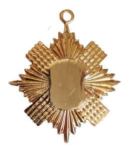 Masonic Freemasonry Gilt Breast Jewel Star-Shaped Backing Piece - Foto 1 di 2