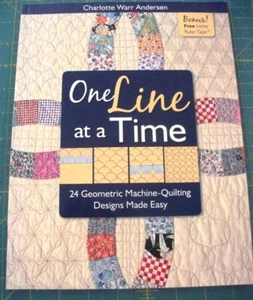 One Line At a Time, 24 Geometric Machine Quilting Designs Made Easy - Imagen 1 de 2