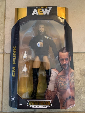AEW Unrivaled Collection CM Punk Walmart Exclusive Figure Jazwares New Cover