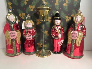 LAUSCHA Glass Ornaments CAROLERS Handmade in Germany $8Ship - Picture 1 of 9