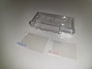 NEW Transparent Clear Full Housing Case Shell DS LITE W/Screen Protectors - Picture 1 of 5