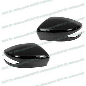 Glossy Piano Black Molding Trims For 2016-2023 Nissan Maxima Side Mirror Covers - Picture 1 of 4