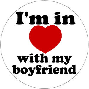 I'm In Love With My Boyfriend - 3 Inch Circle Sticker 3" x 3" - Girlfriend
