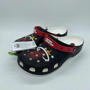 Zoccoli Crocs Miami Heat NBA classici slip on nero rosso logo taglia 11 uomo - Foto 1 di 6