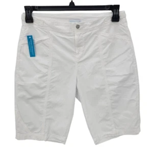 Fresh Produce Shorts Womens XS White Cotton Stretch Flat Front Bermuda Beach NWT - Picture 1 of 8