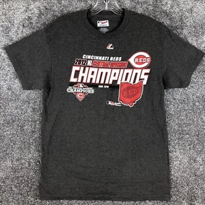 MLB Cincinnati Reds Baseball 2012 NL Central Champs Majestic T-shirt Men Size M - Picture 1 of 11