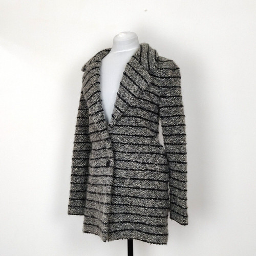 Isabel Marant Etoile Coat Size UK 8 EU 36 Wool Alpaca Boucle Tweed Overcoat