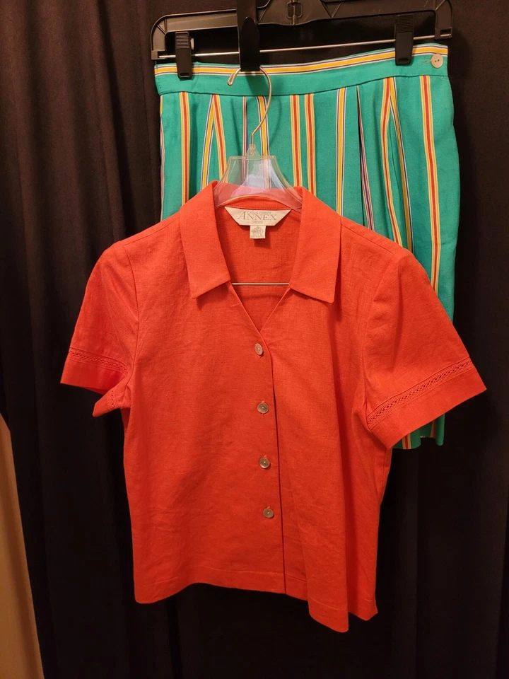 Pantalones cortos para mujer Susan Bristol talla 2 y top pequeño informal de esquina talla P Foto 1 de 4