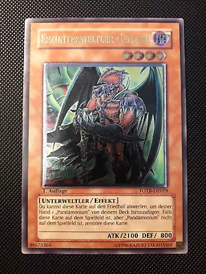 Yu-Gi-Oh! Erzunterweltler-General, FOTB-DE019, Ultimate, 1. Auflage, NM/Back EX - Bild 1 von 4
