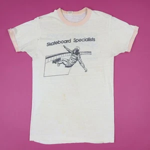 Camiseta Especialista en Monopatín De Colección Papel Delgado Años 70 80 Desteñido Distress XS RARA - Imagen 1 de 12