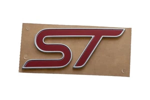 2013-2017 Ford Focus ST Trunk Lift Gate Hatch Rear Door Red Logo Emblem OEM NEW - Picture 1 of 3
