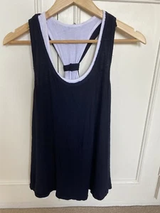 Splendid Racerback Double Layer Navy & White, Loose Fitting top (8-10) - Picture 1 of 3