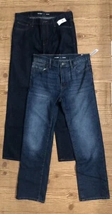 Old Navy Kid Boys Straight Built-In Tough Jeans Size 14 Plus Lot Of 2 NWT - Picture 1 of 7