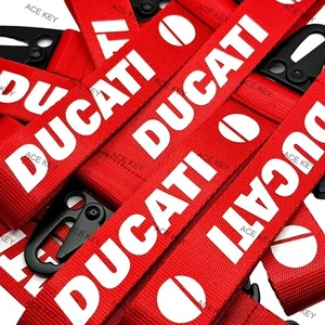 DUCATI Motorcycle Keychain Wrist Strap Gift AU MotoGP Bike RED - Bild 1 von 2
