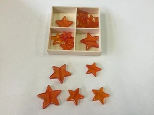 Deko Sterne Orange Bastel Baumbehang Tischdeko auch zum Aufhängen Acryl Sterne - Picture 1 of 1