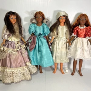 1970s Ideal Black Tiffany Taylor Color-Change Hair Doll Lot of 4 - Picture 1 of 24