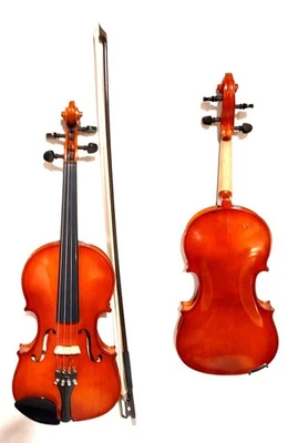 Meisel Mozart 3/4 小提琴、琴盒、玻璃弓、乌木配件和即用游戏 — 第 1/4 张图片