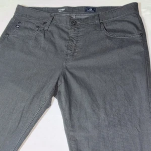 Adriano Goldschmied Jeans Mens 36x34 The Tellis Modern Slim Gray Dotted 5 Pocket - Picture 1 of 10