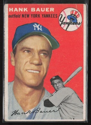 1954 Topps #130 Hank Bauer (crease) (GD-VG) - Image 1 of 2