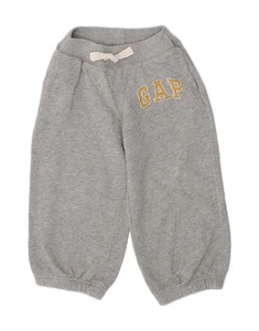 GAP Girls Graphic Tracksuit Trousers Joggers 2-3 Years Grey Cotton BE05 - Picture 1 of 4