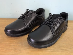 Cosyfeet Men's Black Leather Lightweight Roomy  Lace Up Shoes Size Uk 12 - Picture 1 of 17