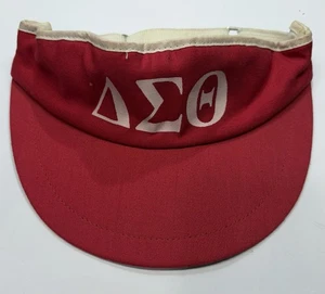 Vintage Delta Sigma Theta Red Greek Sorority Visor Adjustable Strap Hat - Picture 1 of 3
