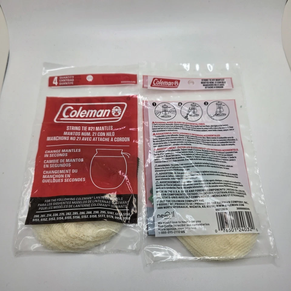 Coleman String Tie #21 Mantles for Lanterns Pack of 4 (3000004000)
