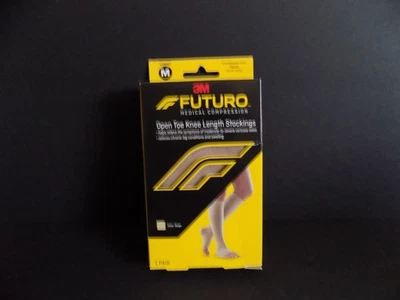 Futuro Open Toe/Heel Knee Length Medical Compression Stocking Unisex M Firm - Image 1 of 3